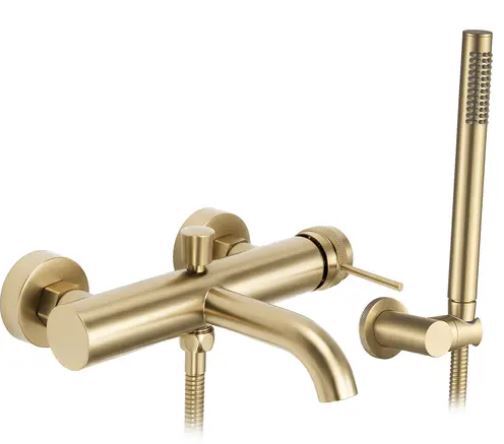 Смеситель для ванны настенный Lungo Grip Brash Gold REA 2026/2