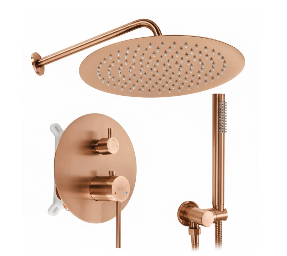 Душевой комплект 2в1 Clif/Foss brush copper REA 2026/2