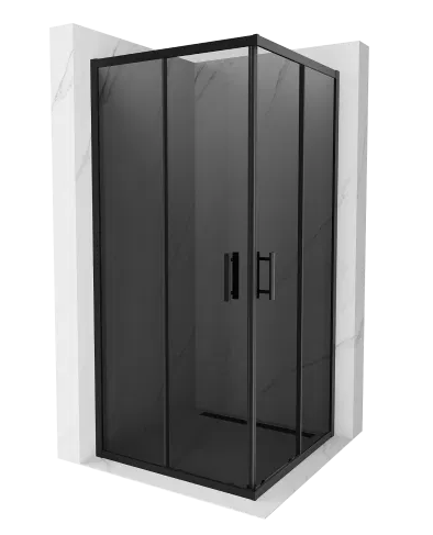 RIO Кабиина квадратная 90x90x190 см 5мм черный, серое