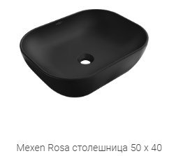 ROSA умывальник на столешницу, черный матовый