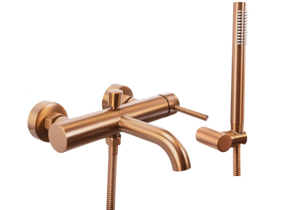 Смеситель для ванны настенный Lungo brush copper REA 2026/2
